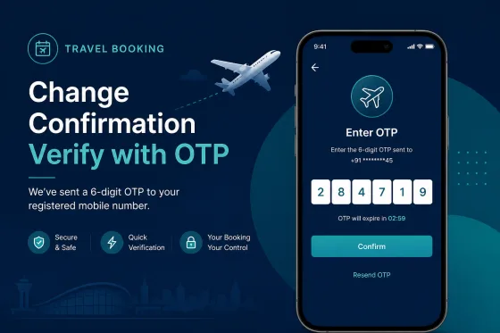 Travel booking OTP confirmation